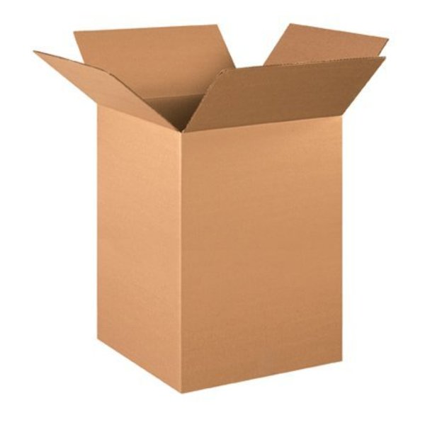 Box Packaging Tall Cardboard Corrugated Boxes, 15"L x 15"W x 24"H, Kraft 151524